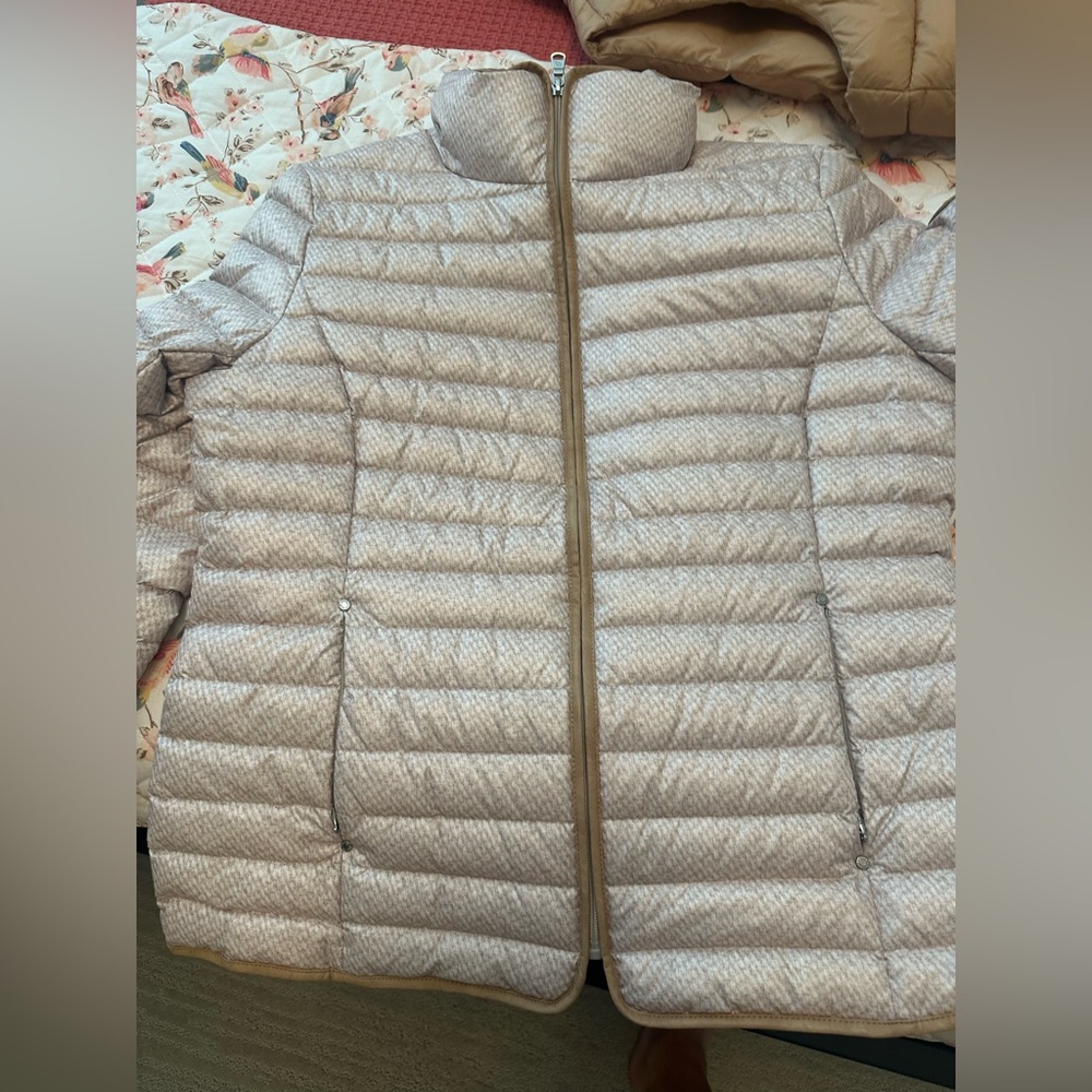 Ralph Lauren Cream and tan puffer Jacket